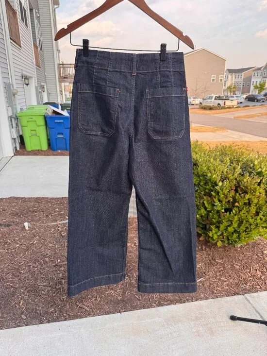 The Colette Crop High-Rise Wide-Leg Jeans by Maeve - Picture 3 of 5